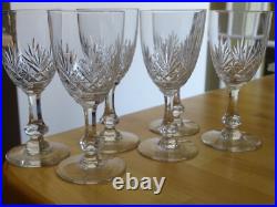 SAINT LOUIS CRISTAL 6 ANCIENS VERRES APERITIF MASSENET ht 12 cm 1920 lot n°2
