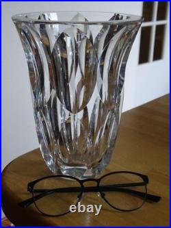SAINT LOUIS CRISTAL TAILLER ANCIEN VASE MODELE D'ARTAGNAN ht 18 cm VERS 1960