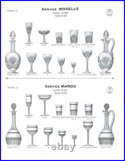 SAINT-LOUIS Carafe MOSELLE en cristal doublé Overlay vert taille 9408 H32cm