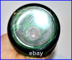 SAINT-LOUIS Carafe MOSELLE en cristal doublé Overlay vert taille 9408 H32cm