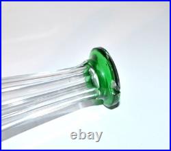 SAINT-LOUIS Carafe MOSELLE en cristal doublé Overlay vert taille 9408 H32cm