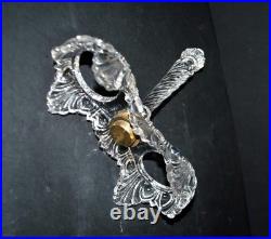 SAINT-LOUIS Huilier Vinaigrier en cristal moulé bambou torse signé 1900