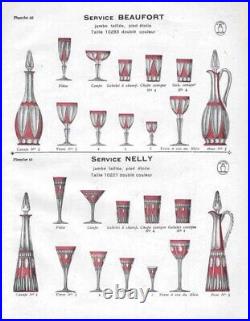 SAINT-LOUIS Lot 5 Verres liqueur NELLY cristal doublé bleu cobalt Roemer OVERLAY