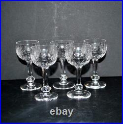 SAINT-LOUIS Lot 5 verres liqueur en cristal modèle 1930 METRA Taille 4593