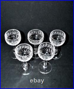 SAINT-LOUIS Lot 5 verres liqueur en cristal modèle 1930 METRA Taille 4593