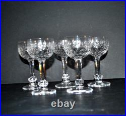 SAINT-LOUIS Lot 5 verres liqueur en cristal modèle 1930 METRA Taille 4593