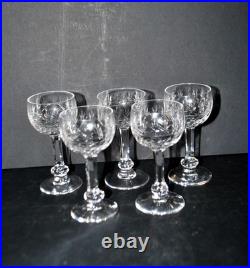 SAINT-LOUIS Lot 5 verres liqueur en cristal modèle 1930 METRA Taille 4593
