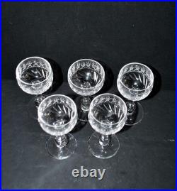 SAINT-LOUIS Lot 5 verres liqueur en cristal modèle 1930 METRA Taille 4593