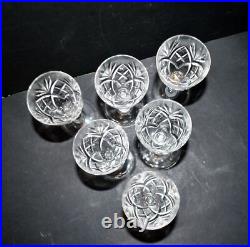 SAINT-LOUIS Lot 6 Verres à vin blanc Chantilly en cristal signé Saint-Louis H14 SAINT-LOUIS Lot 6 Verres à vin blanc Chantilly en cristal signé Saint-Louis H14