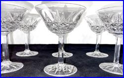 SAINT LOUIS Lot De 8 COUPES À CHAMPAGNE CRISTAL MODELE TARN SIGNÉ TRÈS BON ÉTAT