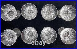 SAINT LOUIS Lot De 8 COUPES À CHAMPAGNE CRISTAL MODELE TARN SIGNÉ TRÈS BON ÉTAT