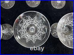 SAINT LOUIS Lot De 8 COUPES À CHAMPAGNE CRISTAL MODELE TARN SIGNÉ TRÈS BON ÉTAT
