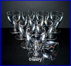 SAINT-LOUIS Lot de 11 Verres à vin TRIANON en cristal uni 2e choix H12cm