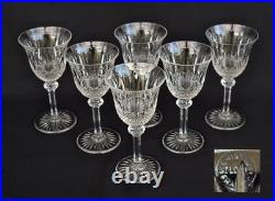 SAINT-LOUIS Modèle TOMMY 6 Verres à Vin Blanc 14cm Cristal Signé