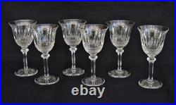 SAINT-LOUIS Modèle TOMMY 6 Verres à Vin Blanc 14cm Cristal Signé