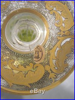SAINT LOUIS Rare Service en Cristal de 1900 Carafe + 6 verres à vin Etiquette St