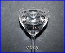SAINT-LOUIS Série 6 verre à pied Cristal modèle SYLVA gravé acide guirlande 1930