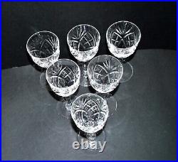 SAINT-LOUIS Série de 6 verres à vin CHANTILLY en cristal taillé signés 15.5cm