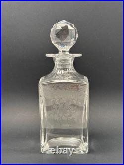 SAINT LOUIS Superbe Carafe en Cristal Gravé et Taillé Whisky