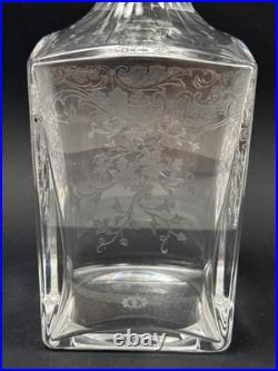 SAINT LOUIS Superbe Carafe en Cristal Gravé et Taillé Whisky