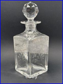 SAINT LOUIS Superbe Carafe en Cristal Gravé et Taillé Whisky