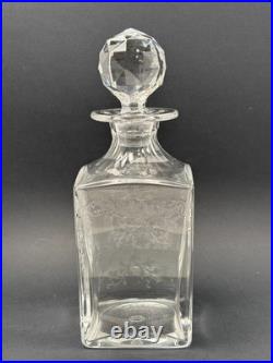 SAINT LOUIS Superbe Carafe en Cristal Gravé et Taillé Whisky