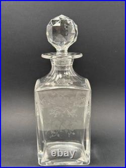 SAINT LOUIS Superbe Carafe en Cristal Gravé et Taillé Whisky