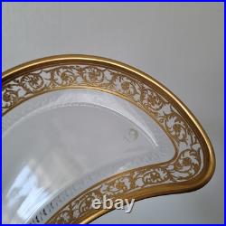 SAINT LOUIS THISTLE Assiette A Salade Cristal Taillé Signé A L'Or Fin SAINT LOUIS THISTLE Assiette A Salade Cristal Taillé Signé A L'Or Fin
