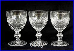 SAINT-LOUIS TRIANON 5 Verres à Vin Rouge en Cristal Taillé Ht 12cm