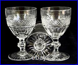 SAINT-LOUIS TRIANON 5 Verres à Vin Rouge en Cristal Taillé Ht 12cm