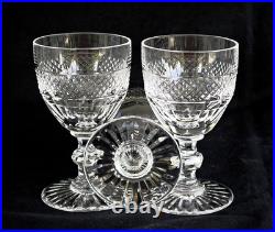 SAINT-LOUIS TRIANON 6 Verres à Vin Blanc Cristal Taillé Ht 11,5cm Signés
