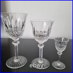 SAINT LOUIS Tommy Signé 3 Verres Vin Rouge Blanc Liqueur Cristal Taillé