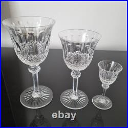 SAINT LOUIS Tommy Signé 3 Verres Vin Rouge Blanc Liqueur Cristal Taillé