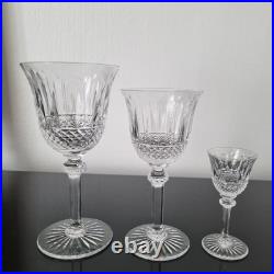 SAINT LOUIS Tommy Signé 3 Verres Vin Rouge Blanc Liqueur Cristal Taillé