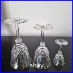 SAINT LOUIS Tommy Signé 3 Verres Vin Rouge Blanc Liqueur Cristal Taillé