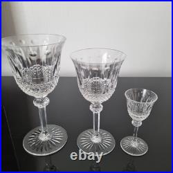 SAINT LOUIS Tommy Signé 3 Verres Vin Rouge Blanc Liqueur Cristal Taillé