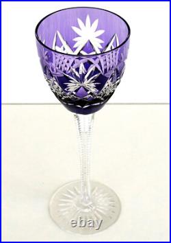 SAINT-LOUIS Verre à Vin du Rhin Roemer Cristal Doublé Améthyste Taillé ca 1930