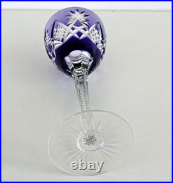 SAINT-LOUIS Verre à Vin du Rhin Roemer Cristal Doublé Améthyste Taillé ca 1930