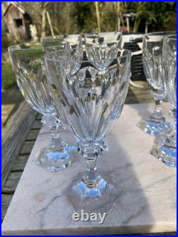 SAINT LOUIS cristal 8 verres à vin série Chambord hauteur 17cm