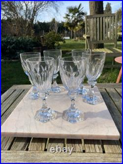 SAINT LOUIS cristal 8 verres à vin série Chambord hauteur 17cm