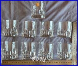 SAINT LOUIS de 1 à 9 verre à whisky cristal taillé modèle DEAUVILLE H = 9 cm