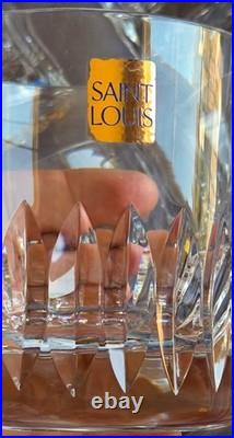 SAINT LOUIS de 1 à 9 verre à whisky cristal taillé modèle DEAUVILLE H = 9 cm