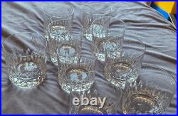 SAINT LOUIS de 1 à 9 verre à whisky cristal taillé modèle DEAUVILLE H = 9 cm