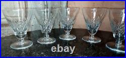 SAINT LOUIS modèle Astrid 5 verres ancien cristal taillé estampillés h 9,1cm