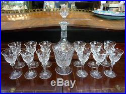 SAINT LOUIS modèle TOMMY SERVICE A LIQUEUR CRISTAL estampillé carafe + 12 verres