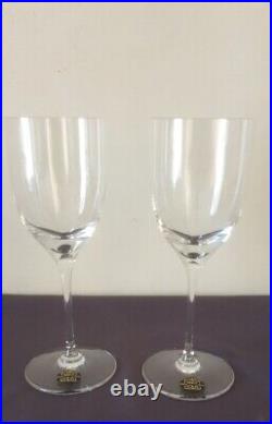 SAINT LOUIS, très jolie paire de verres à vin en cristal, modèle Monot Oléo