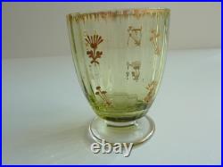 SERVICE DE NUIT en cristal teinté vert BACCARAT / DAUM / ST LOUIS /ST DENIS