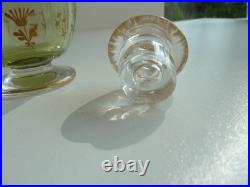 SERVICE DE NUIT en cristal teinté vert BACCARAT / DAUM / ST LOUIS /ST DENIS