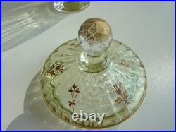 SERVICE DE NUIT en cristal teinté vert BACCARAT / DAUM / ST LOUIS /ST DENIS