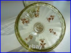 SERVICE DE NUIT en cristal teinté vert BACCARAT / DAUM / ST LOUIS /ST DENIS